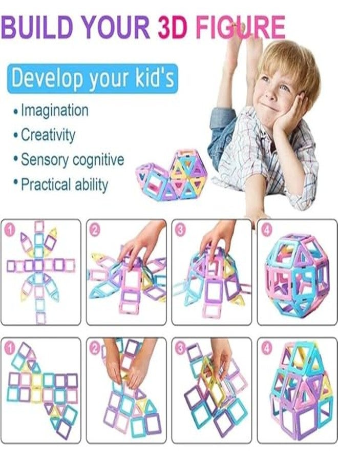 MOPANIRAJ Magnetic Building Blocks Set 20 PCS STEM Educational Construction Tiles Toy for Kids Ages 3-10, 3D Magnet Squares Triangles Gift for Boys and Girls - Image 4